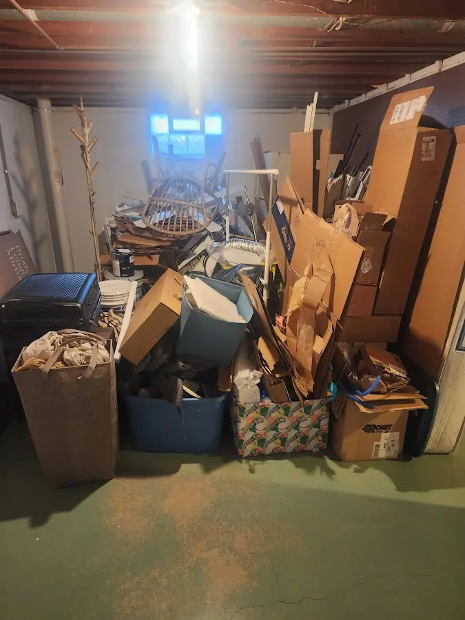 Roll-off dumpster container at job site for 6 Yard Dumpster Rental in Hanover